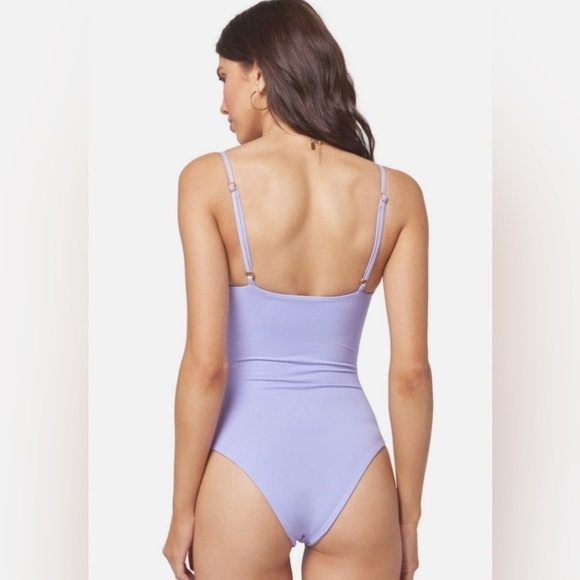 L*Space Shimmer Amethyst Roxanne Bitsy One Piece Swimsuit NWT - Picture 2 of 8